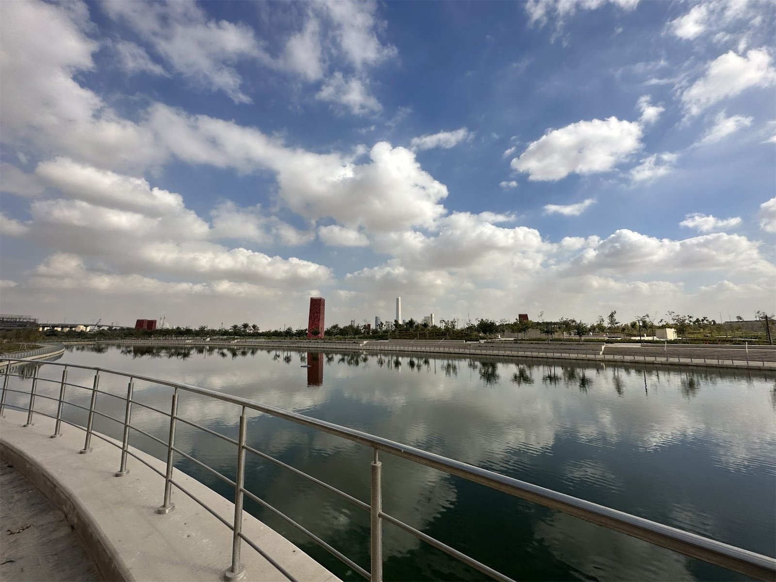 Still lagoon reflecting the sky